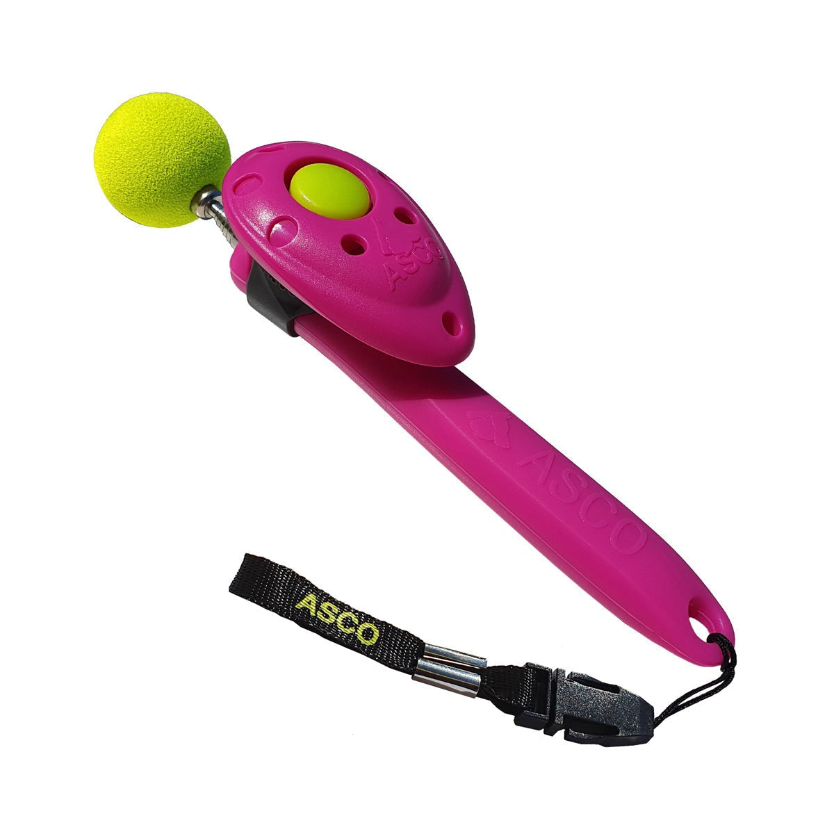 ASCO ClickStick - Target Stick mit abnehmbarem Premium Clicker - Target Stab für Hunde Katzen Clickertraining - Targetstick ausziehbar mit extra Klicker - Targetstab für Target-Training tierxxl-de