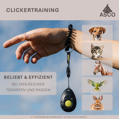 ASCO Finger Clicker – Clickertraining Premium Klicker für Hunde, Katzen, Pferde tierxxl-de