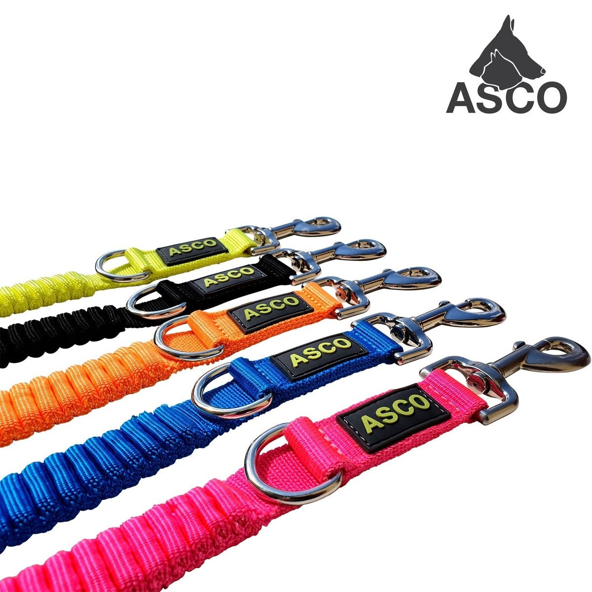 ASCO Hundeleine mit Ruckdämpfer 100-200 cm tierxxl-de