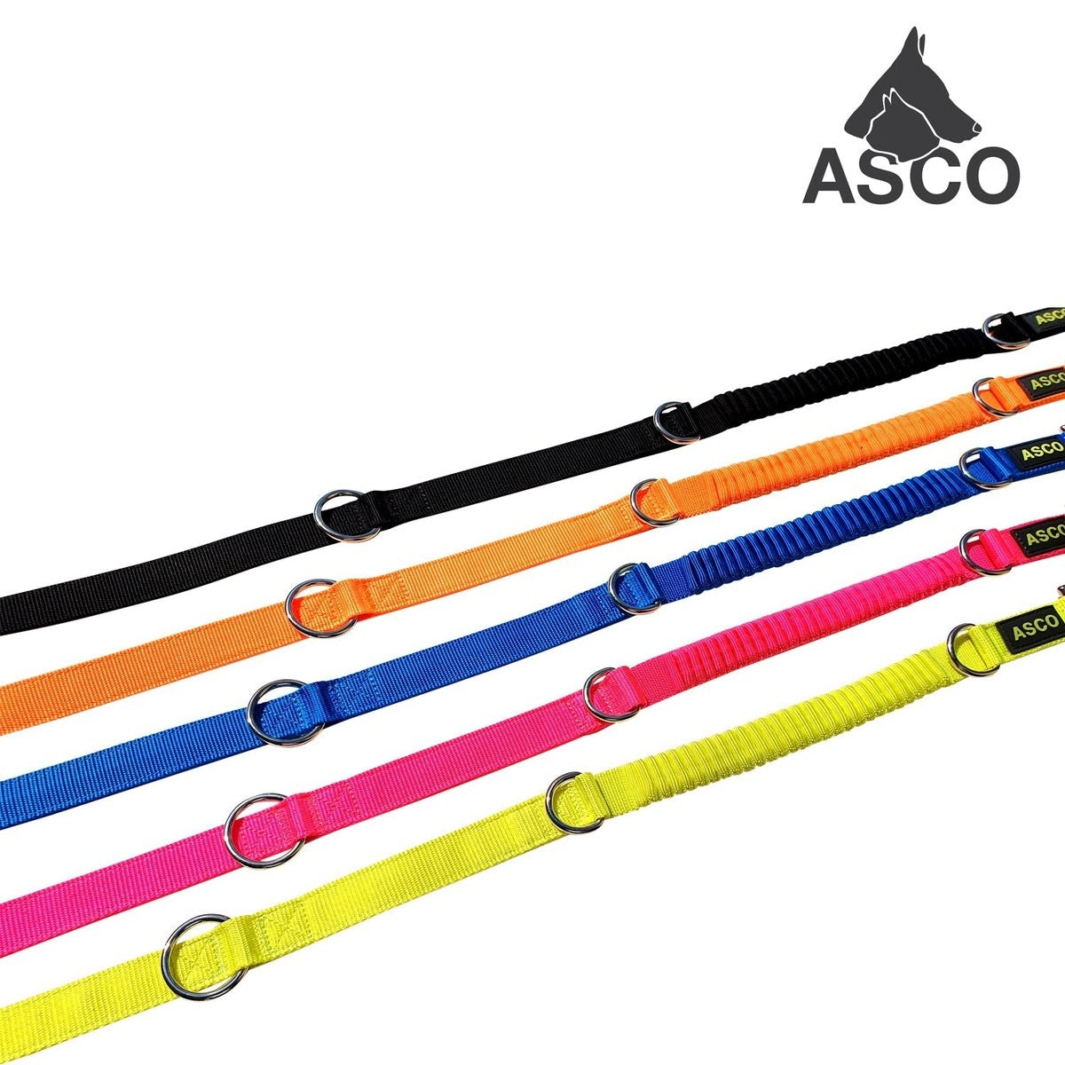 ASCO Hundeleine mit Ruckdämpfer 100-200 cm tierxxl-de