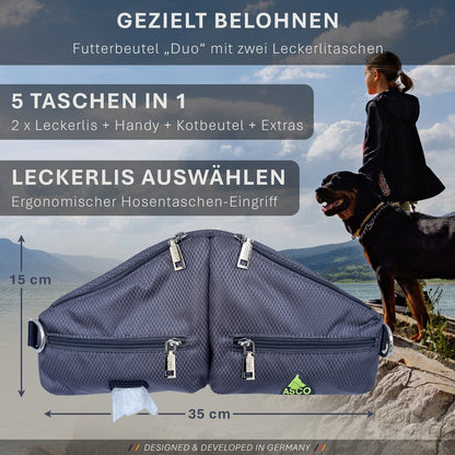 ASCO Leckerlibeutel Duo für Hunde mit 2 Leckerlitaschen tierxxl-de