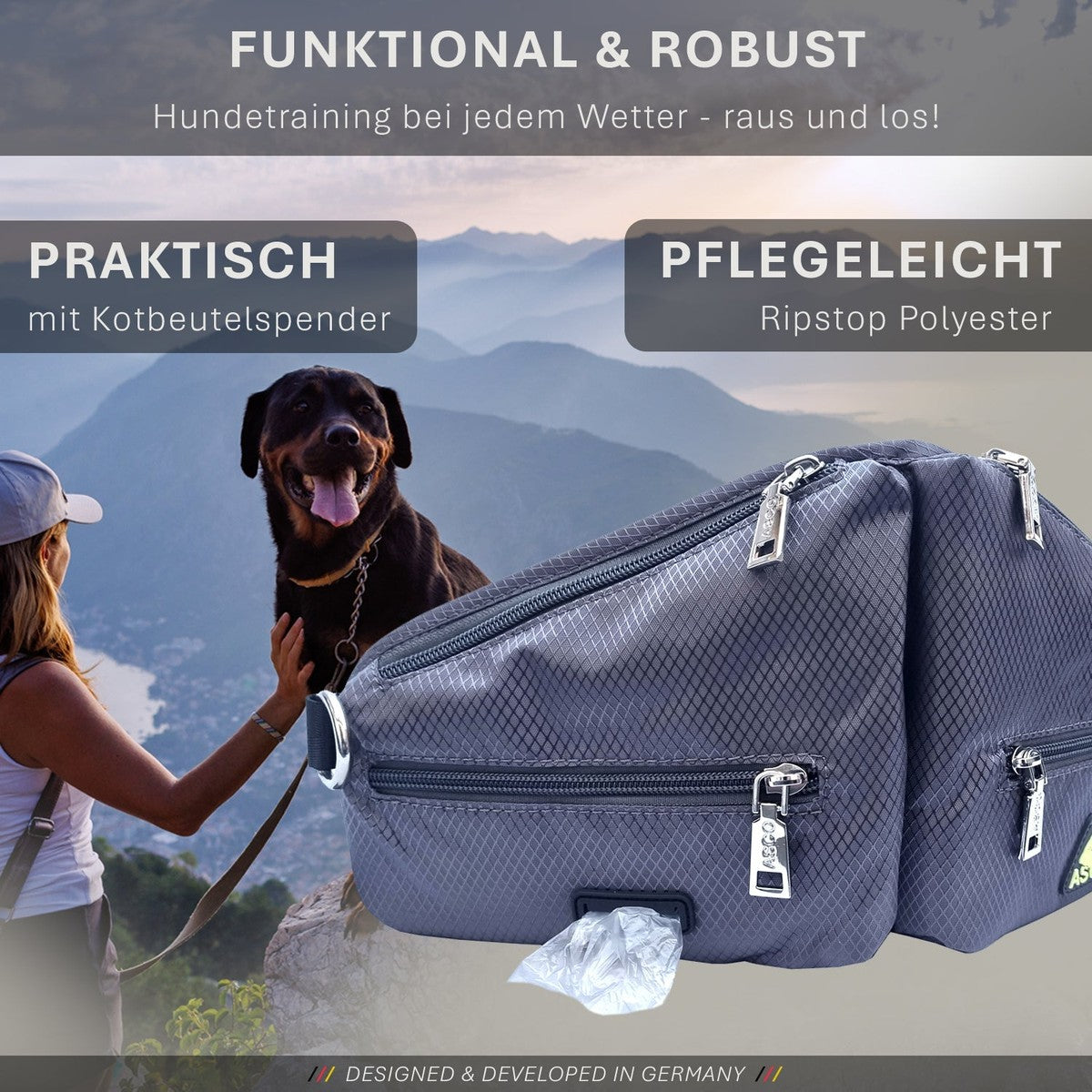 ASCO Leckerlibeutel Duo für Hunde mit 2 Leckerlitaschen tierxxl-de