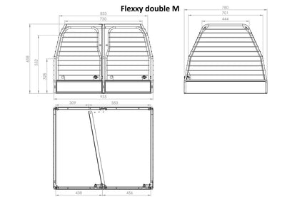 Flexxy Doppelbox Hundebox Größe: Doppel M NEU tierxxl-de