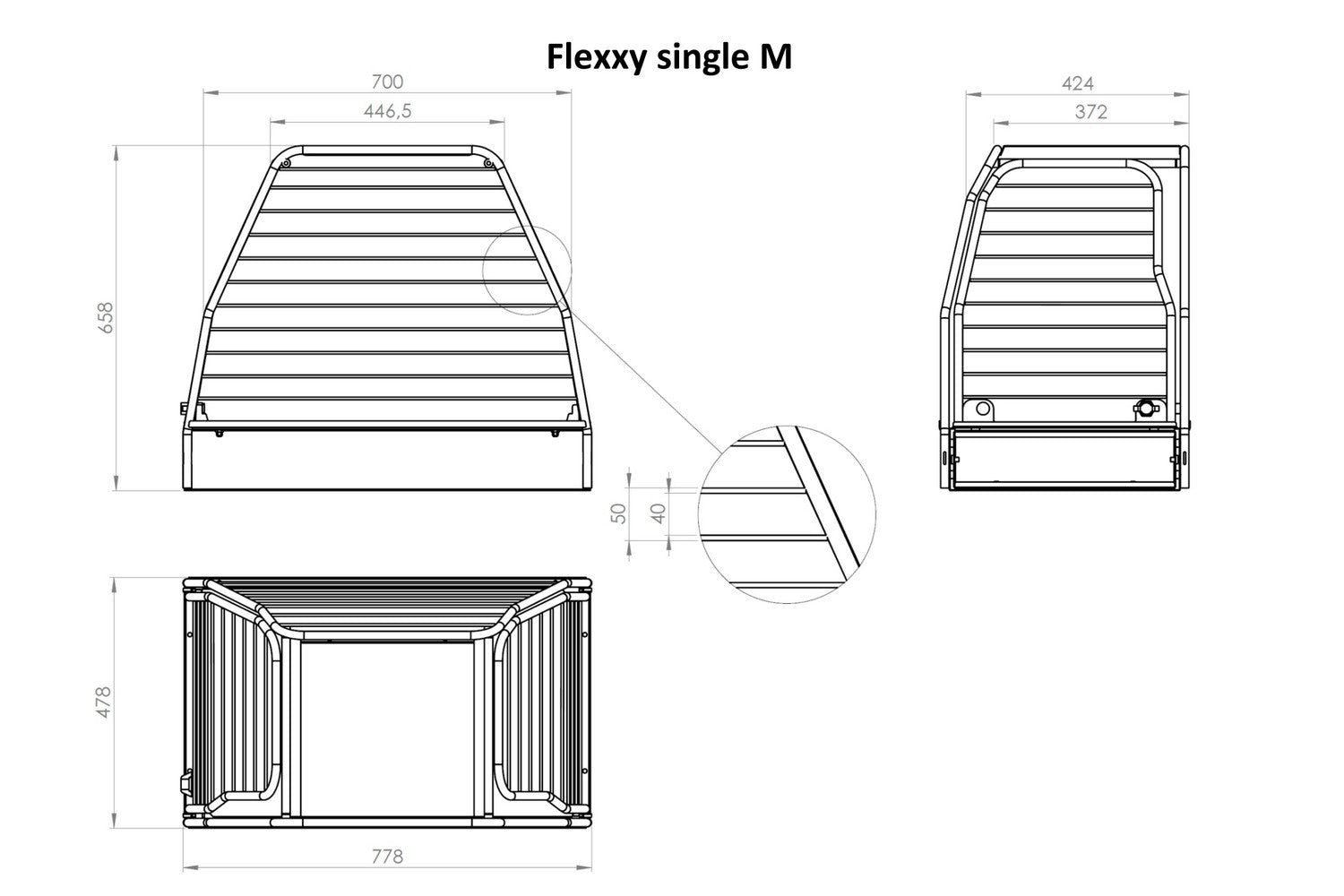 Flexxy Einzelbox Hundebox Größe: Medium NEU tierxxl-de