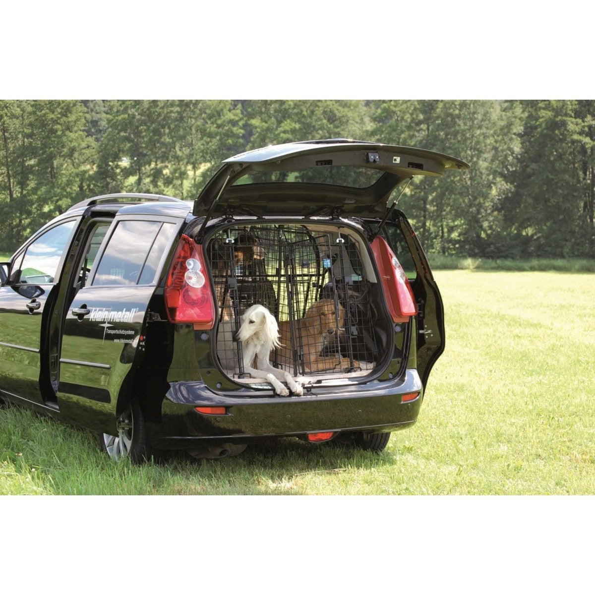 Kleinmetall E4760H2SS Exclusiv Heckgitter mit 2 Türen für Audi A4 Avant B9 Typ: 8W tierxxl-de