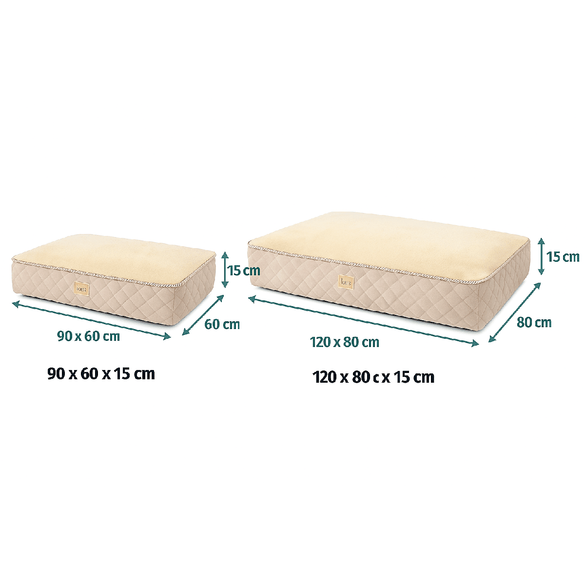 Lou's Premium Orthopädisches Hundekissen mit abnehmbarem waschbarem Bezug tierxxl-de