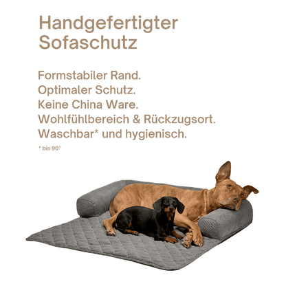 Lous handgefertigter Sofaschutz Sofadecke mit Rand tierxxl-de