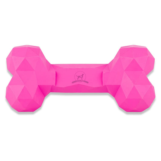 Naturkautschuk Hundespielzeug Kauknochen Diamond Bone Hot Pink tierxxl-de