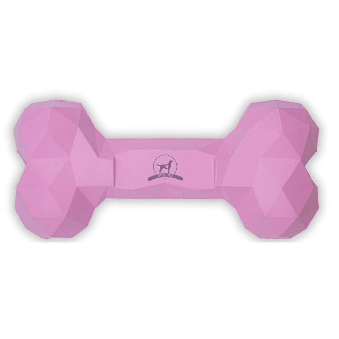 Naturkautschuk Hundespielzeug Kauknochen Diamond Bone Rose tierxxl-de