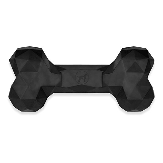 Naturkautschuk Hundespielzeug Kauknochen Diamond Bone Black tierxxl-de