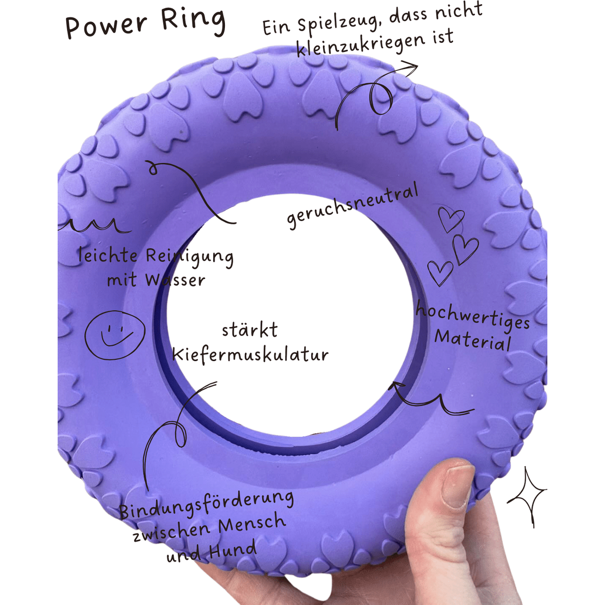 Riolino Robuster Hundespielzeug-Kauring für starke Kauer Velvet tierxxl-de