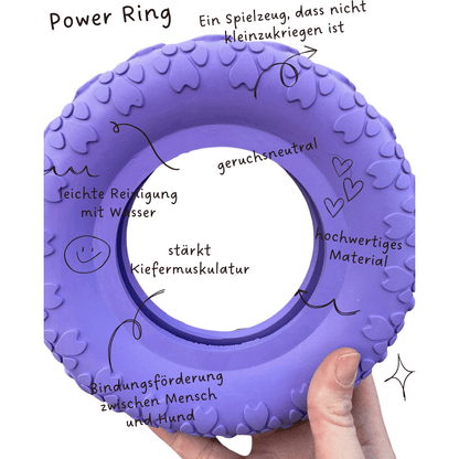 Riolino Robuster Hundespielzeug-Kauring für starke Kauer Velvet tierxxl-de