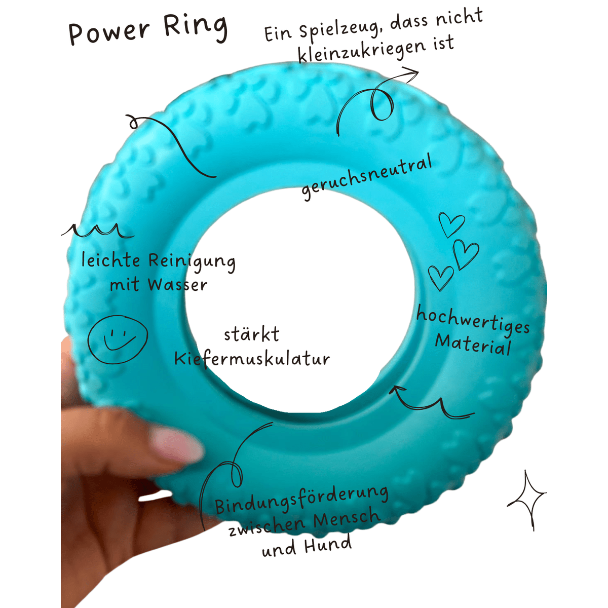 Riolino Robuster Hundespielzeug-Kauring für starke Kauer tierxxl-de