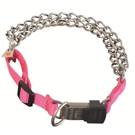 Sprenger Halskette 2-reihig/Nylon Pink Typ: runde Glieder , verstellbar Edelstahl Matt tierxxl-de