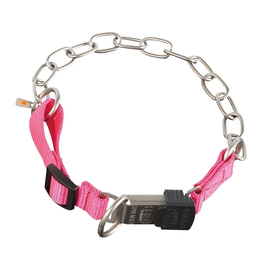 Sprenger Halskette/Nylon Pink Typ: Medium , verstellbar Edelstahl Matt tierxxl-de