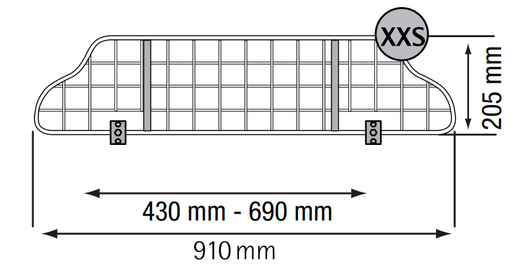 Grille pour chien Kleinmetall TraficGard taille XXS, crash-testée selon UN-R126