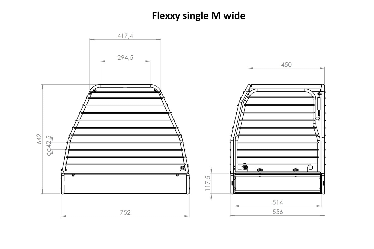 Flexxy Einzelbox Hundebox Größe: Medium wide NEU tierxxl-de