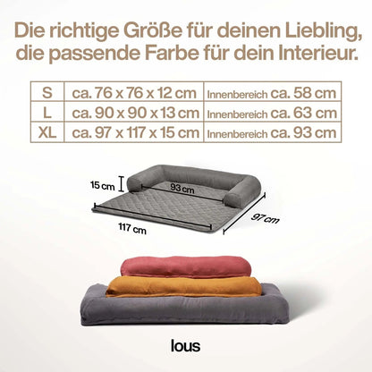 Lous handgefertigter Sofaschutz Sofadecke mit Rand tierxxl-de