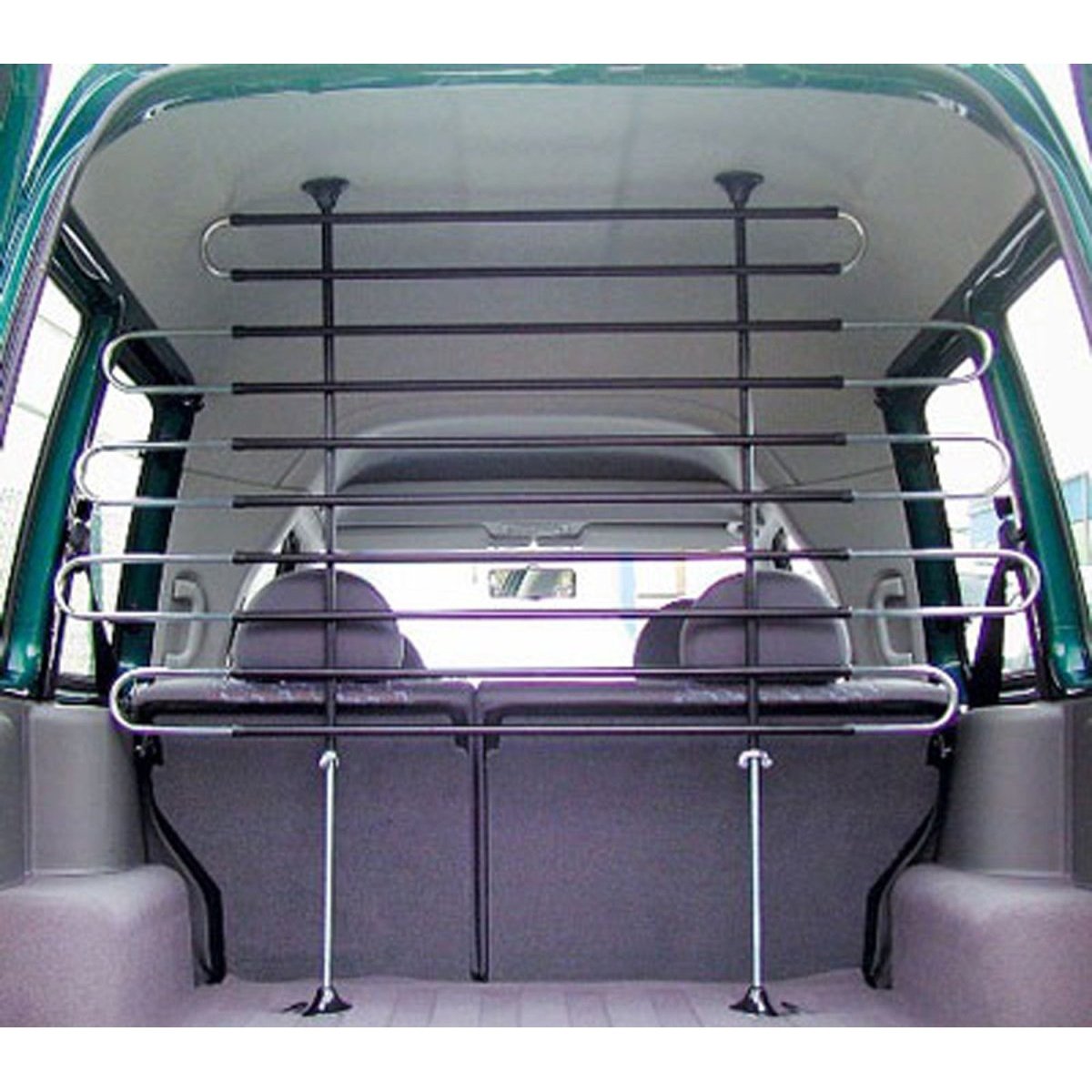 Universales Autotrenngitter groß, Kofferraum, Stahl, 28-36 x 82-141 cm