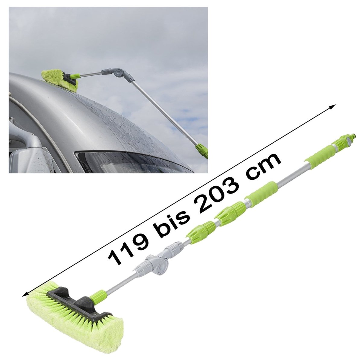 Teleskop Waschbürste mit Soft-Ventil 4-Fach Teleskop Waschbürste mit Soft-Ventil 4-Fach